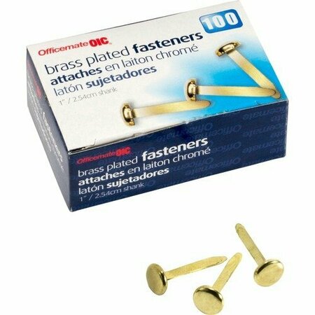 OFFICEMATE INTERNATNL ROUNDHEAD FASTENER, 1 SHANK, 100PK OIC99814